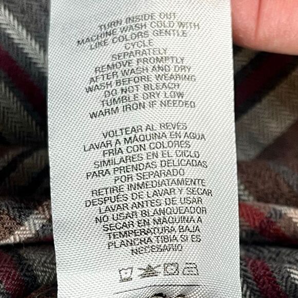 Outdoor Life Men's Western-Style Flannel Plaid Button Down Shirt Large - Picture 8 of 10